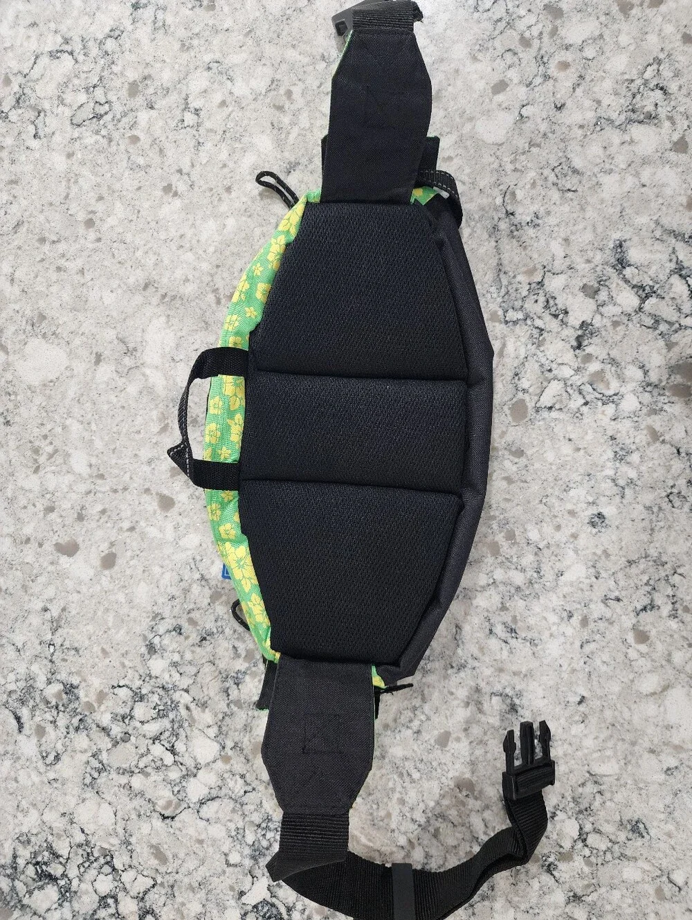 Green Floral Crossbody Sling Bag with Mesh Pockets Purse Bag Belt Pack